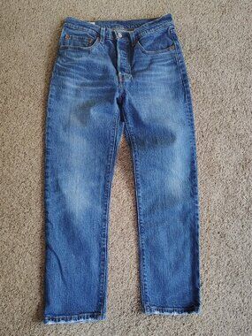 Vintage Levis Jeans Womens 26x26 Premium Big E 501 Button Fly Classic Straight